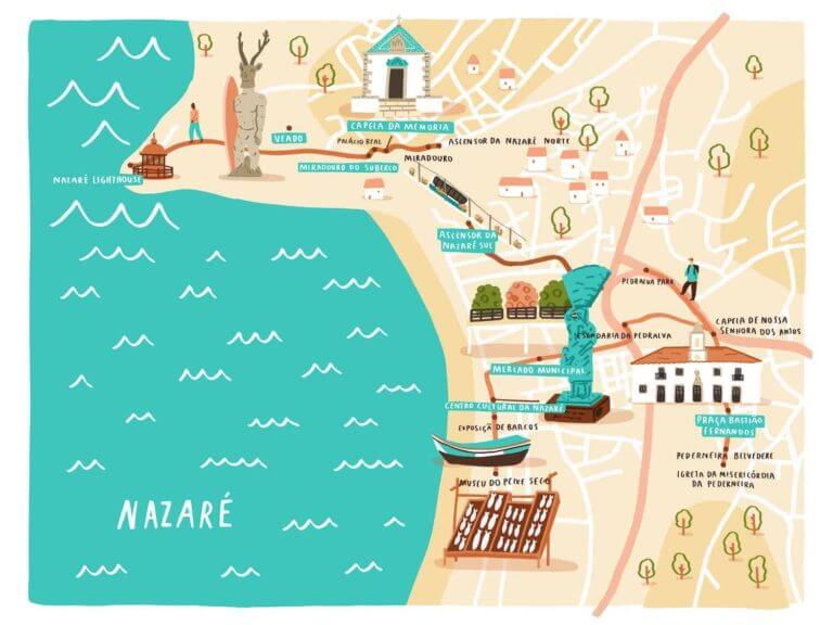 Nazare Walking Tour Map 768x576 